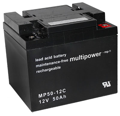 Multipower MP50-12C MPC Cyclische Loodaccu - AGM 12V 50Ah